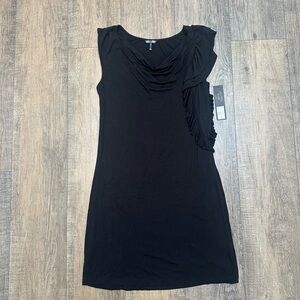 Daisy Fuentes Black Ruffle Mini Dress